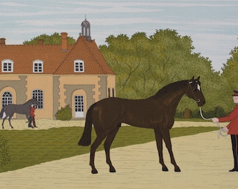 HADDELSEY Vincent :  The arabian pure horse - Signed and numbered Original LITHOGRAPH,  100 copies + certificate