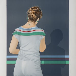 Jacques DETRAIT : beautiful back woman, original signed and numbered LITHOGRAPH, 120 copies