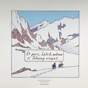 HERGÉ : TINTIN in Tibet, 3 lithographs ex libris, 2010