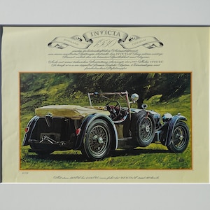 Edouard KUHN - INVICTA 1930 - Signed and numbered LITHOGRAPH (1972), 250 copies