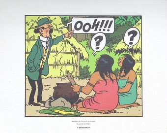 HERGÉ : TINTIN and the Picaros, 3 lithographs ex libris, 2011