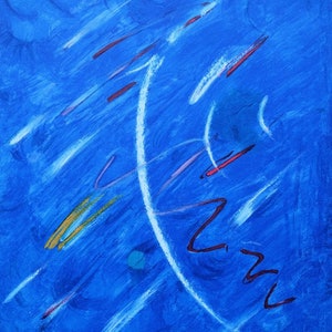 André VERDET : Blue - Original pencil signed and numbered LITHOGRAPH, 125 copies
