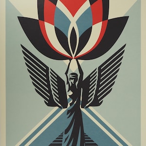Shepard FAIREY: Lotus Angel – Signed Screenprint, 2020