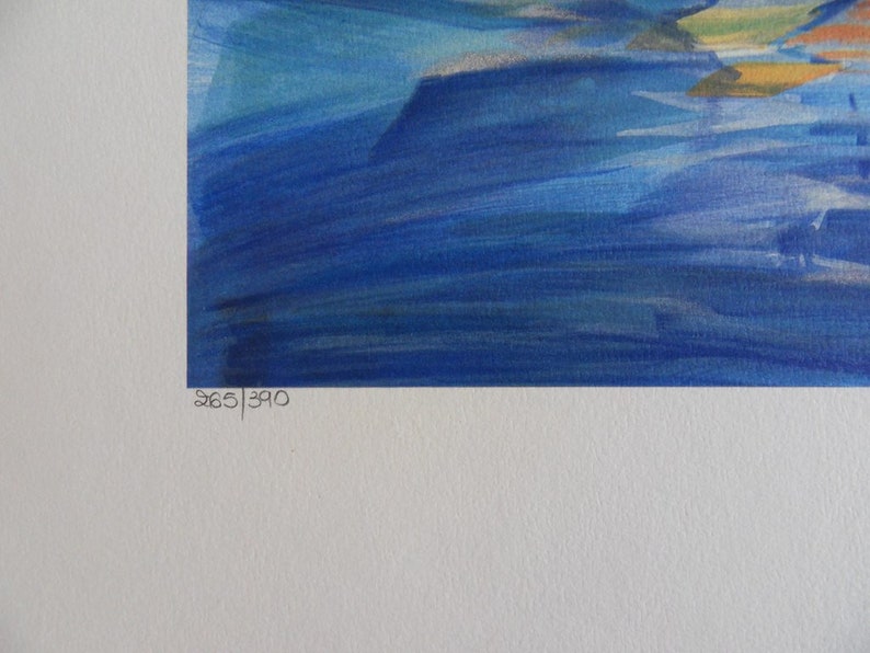 Original LITHOGRAPH signed #390 copies certificate Saint Rapha\u00ebl Ella FORT