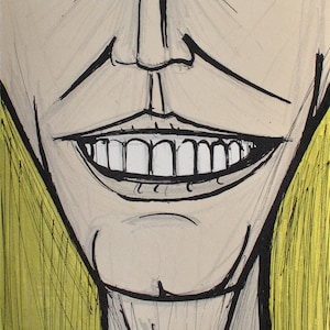 BUFFET Bernard : The smile - original LITHOGRAPH  - Referenced, MOURLOT, 1978