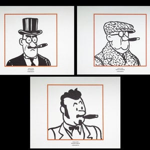 HERGÉ : TINTIN -Billionaires - 3 lithographs ex libris, 2011
