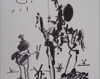 Pablo PICASSO - Don Quichotte - Lithographie signée - Icône littéraire et graphique intemporelle