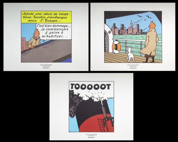 Hergé – Tintin : Sérigraphie Couverture « Tintin En Amérique » – Neuf