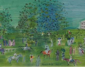 Raoul DUFY - Ascot Horse Racing - Signed Lithograph - Panoramic