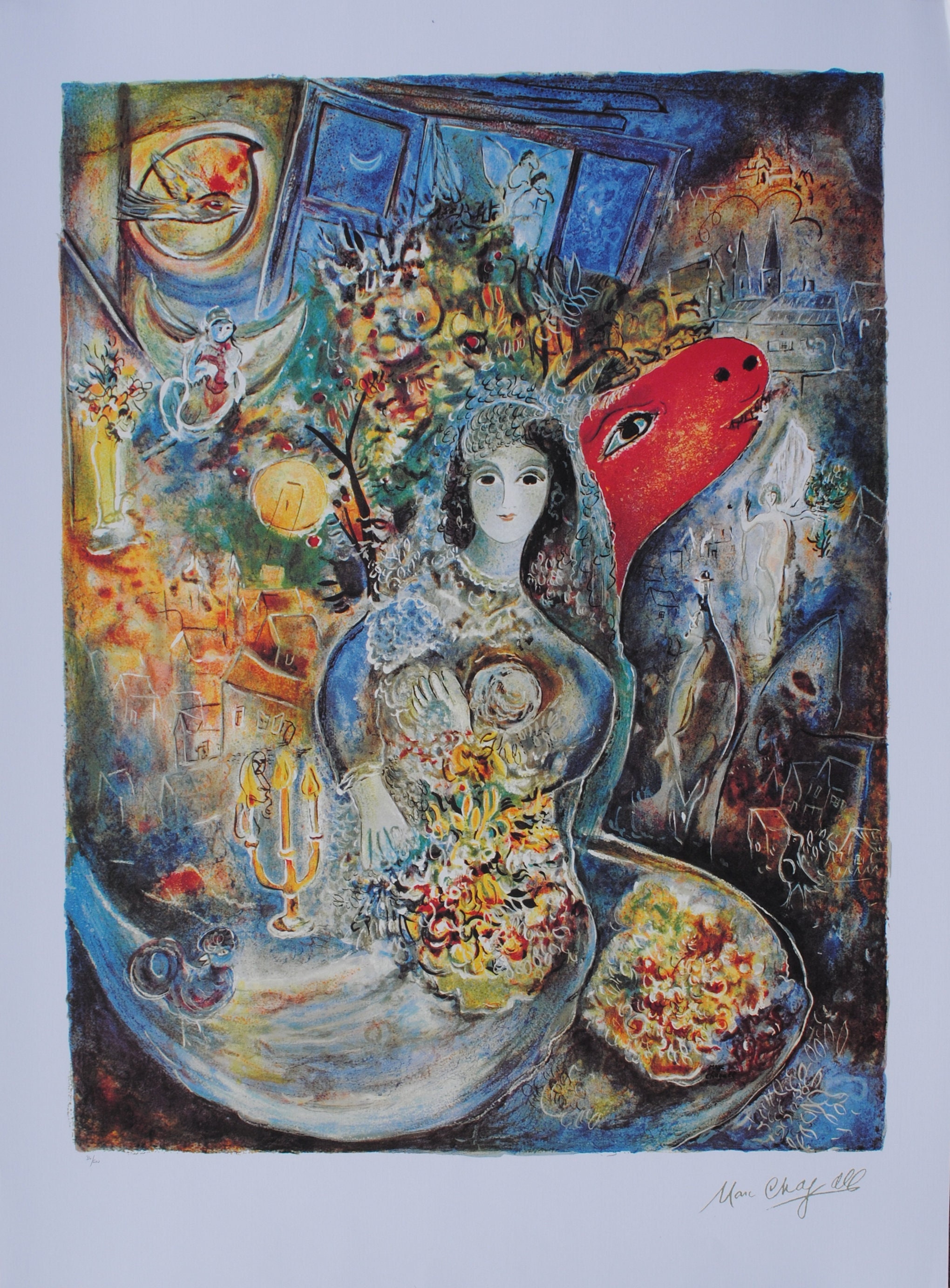 Marc CHAGALL the Bride Signed and Numbered LITHOGRAPH 500 Etsy Canada