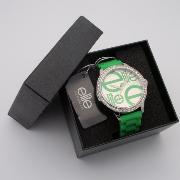 ELITE Fashion © : Montre femme - Neuve avec bracelet plastique , Boîte et Garantie 1 an, waterproof