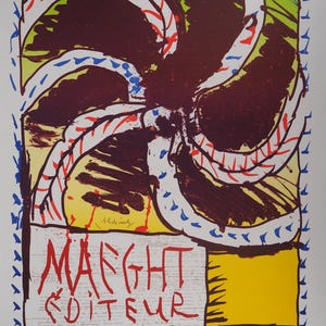 Pierre ALECHINSKY: Helix, LITOGRAFIA originale firmata, 1982