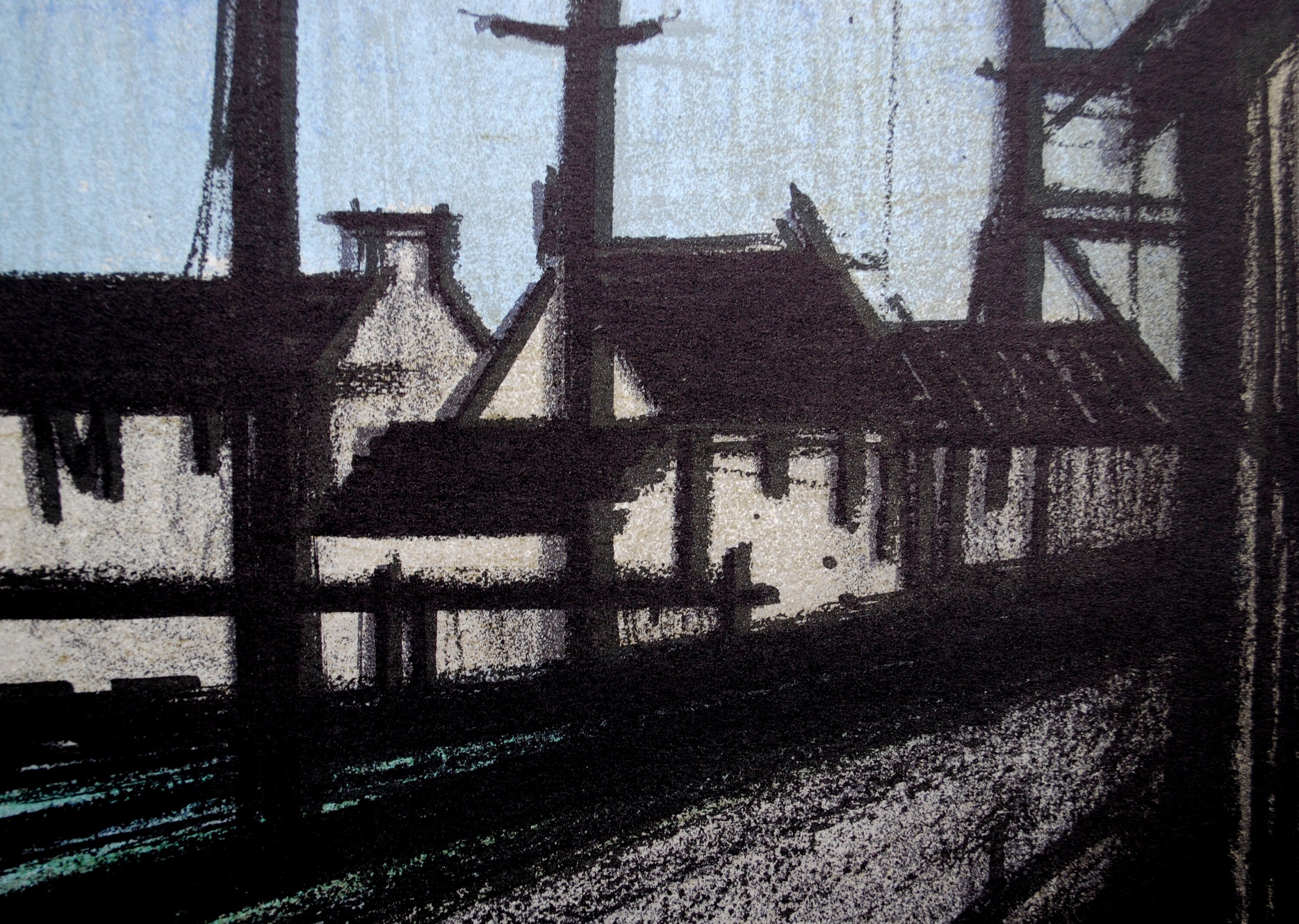 Bernard BUFFET: the Village Road, LITHOGRAPH Signed and