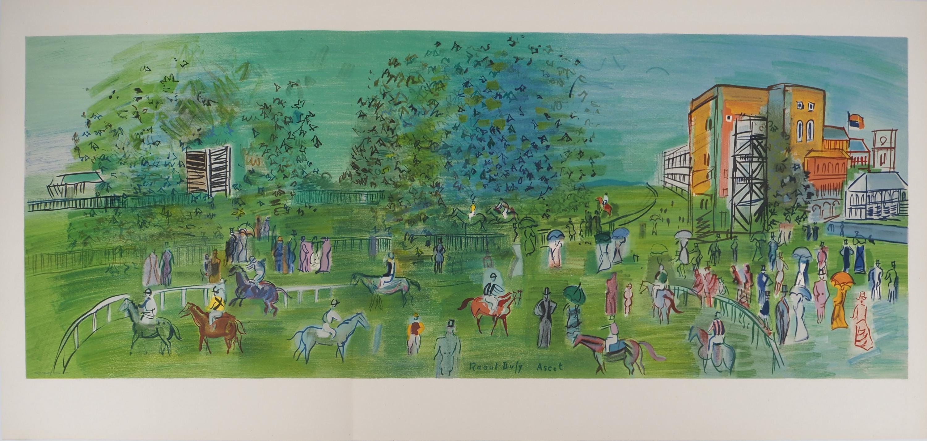 Raoul DUFY - Ascot Horse Racing - Signed Lithograph - Panoramic