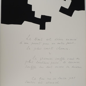 Eduardo CHILLIDA : Cartel, la línea es deseo cumplido, Serigrafía ORIGINAL, 1975