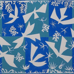 Henri MATISSE: Colombe nel cielo, serigrafia firmata