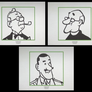 HERGÉ : TINTIN Cigars of Pharao, 3 lithographs ex libris, 2011