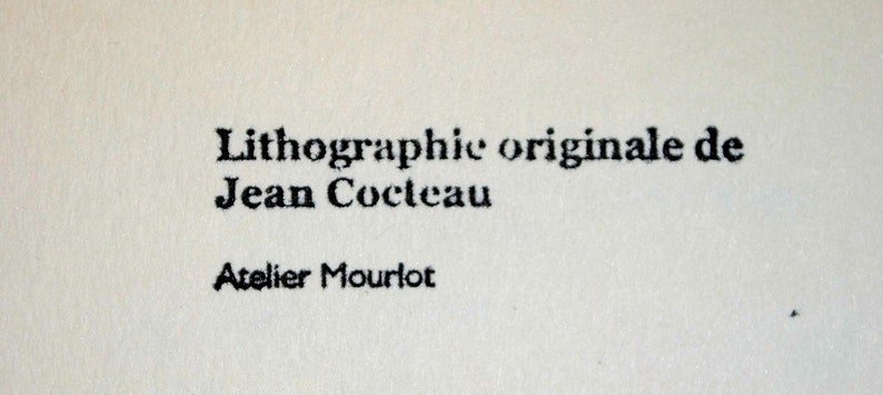 Renaud and Armide 2 - Original LITHOGRAPH Edition 1957 by MOURLOT Jean COCTEAU