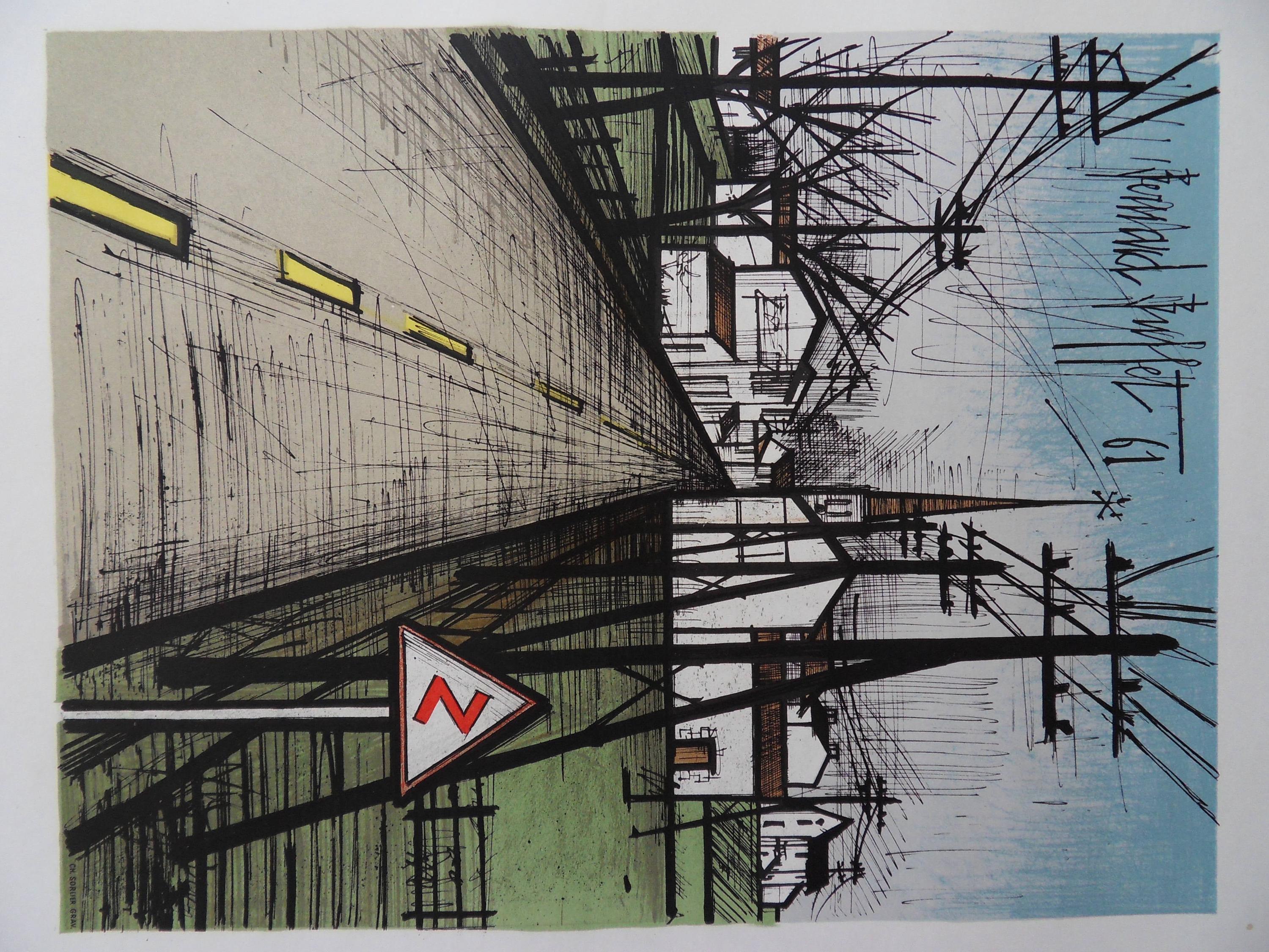 Bernard BUFFET: the Road, Original Signed LITHOGRAPH, 1962
