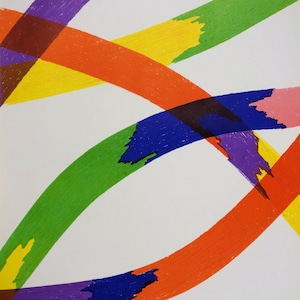 Piero DORAZIO: Cintas (Composición JO), Cartel litográfico ORIGINAL, 1972