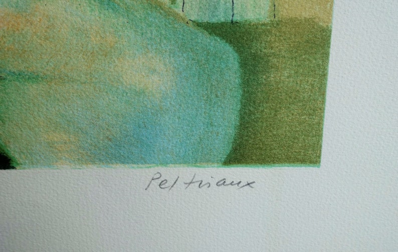 Bernard PELTRIAUX : Elegante parisienne LITHOGRAPHIE originale signée et numérotée, 250ex image 2