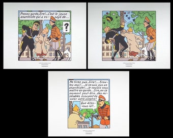 HERGÉ : TINTIN - The Ottokar scepter, 3 lithographs ex libris, 2011