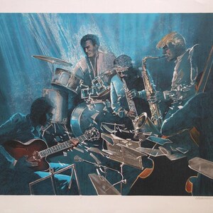 Pierre-Jean COUARRAZE – Jazz, Swing, litografia originale firmata 1982 | Arte moderna, musica, edizione limitata, decorazione parete
