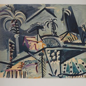 PABLO PICASSO – Litografia Costa Azzurra Mougins 1973 – Atelier Mourlot – Carta Arches 50x57 cm – Mostra Avignone