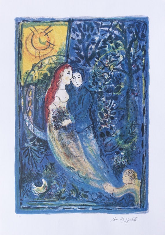 Marc CHAGALL : Wedding Day Signed and Numbered LITHOGRAPH   Etsy