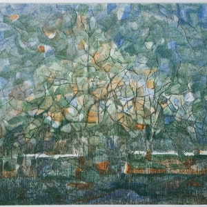 Enzo BRUNORI : The TRee, Original signed and dated LITHOGRAPH, 1992, 100 copies