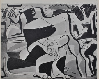 LE CORBUSIER : Les trois Baigneuses, GRAVURE d'époque, 1938