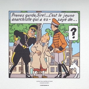 HERGÉ : TINTIN - The Ottokar scepter, 3 lithographs ex libris, 2011