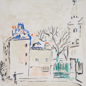 Robert SAVARY - Behind Montmartre - Signed Original Lithograph - Paris 1969
