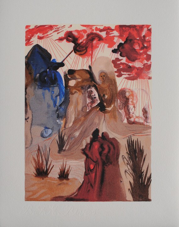 SALVADOR DALI : Purgatory 28 The Divine Forest Original - Etsy Nederland