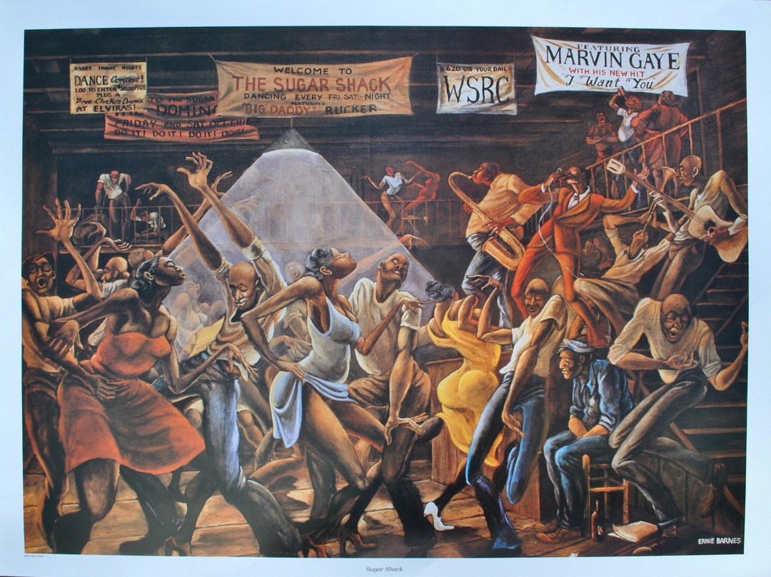 Ernie BARNES Sugar Shack Signed SERIGRAPHY, 2002 Etsy