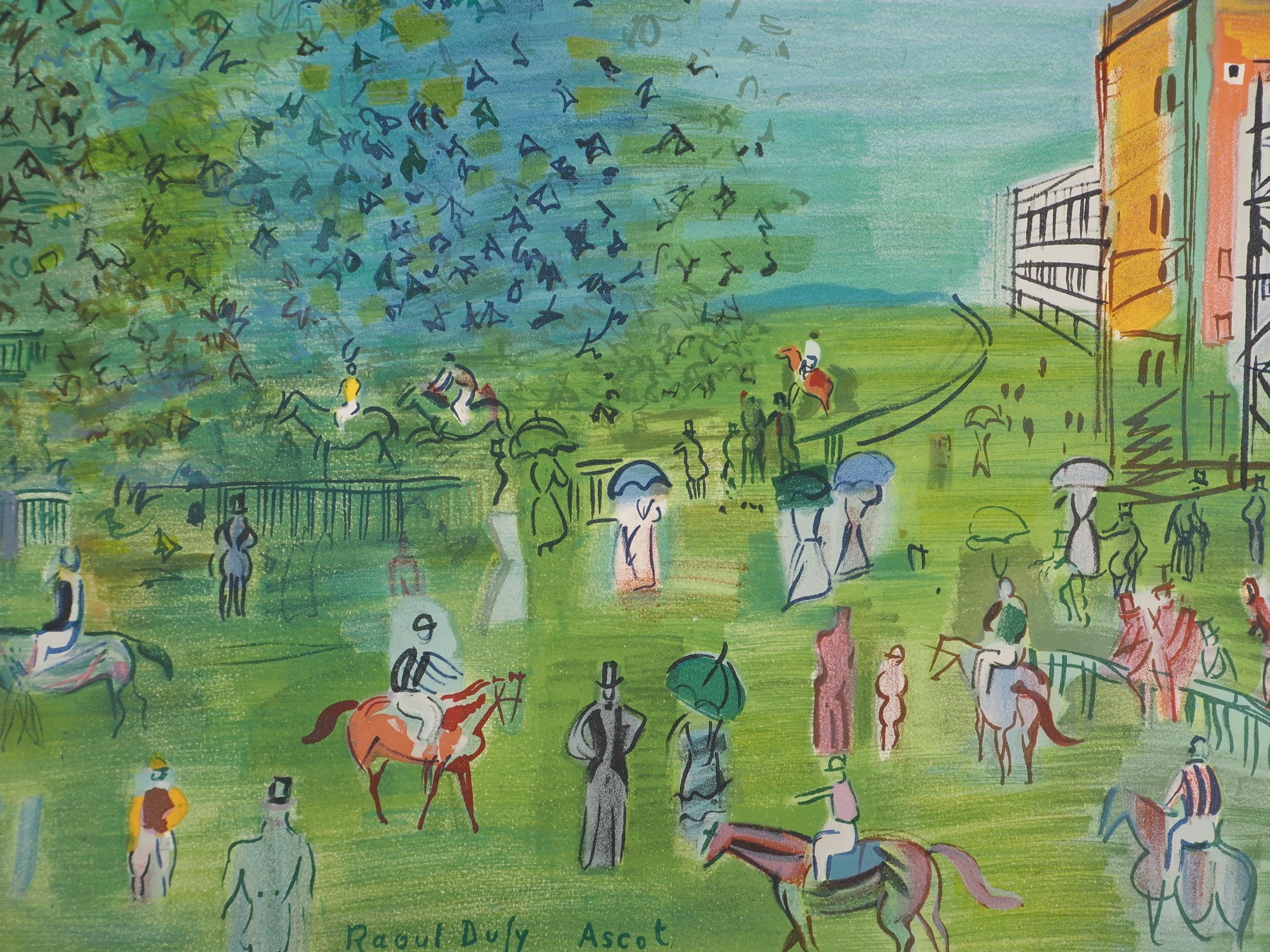 Raoul DUFY - Ascot Horse Racing - Signed Lithograph - Panoramic