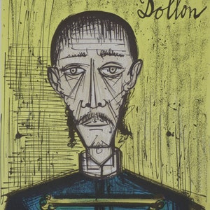 Bernard BUFFET : Fantomas - L'intendant Dollon, LITHOGRAPHIE originale référencée, MOURLOT, 1968