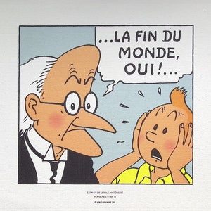 HERGÉ : TINTIN the mysterious star, 3 lithographs ex libris, 2011