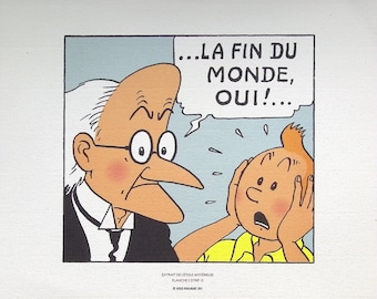 HERGÉ : TINTIN the mysterious star, 3 lithographs ex libris, 2011