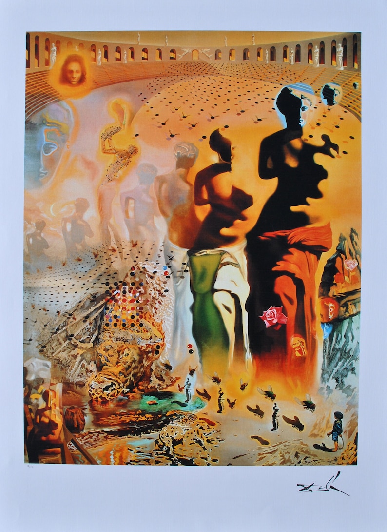 Salvador DALI : Toréador Hallucinogène LITHOGRAPHIE numérotée et signée 500ex image 1