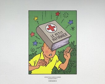 HERGE (after) - TINTIN : Cigars of the Pharaoh - 3 lithographs ex libris, 2011