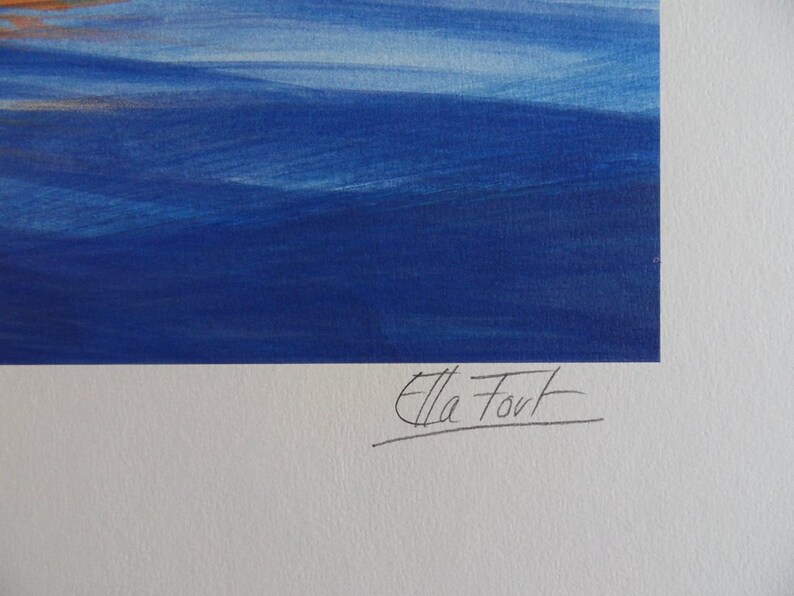Original LITHOGRAPH signed #390 copies certificate Saint Rapha\u00ebl Ella FORT