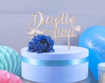Cake topper - diciotto anni lui