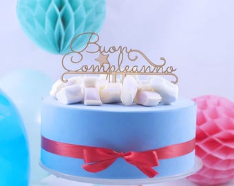 Cake topper - Buon compleanno