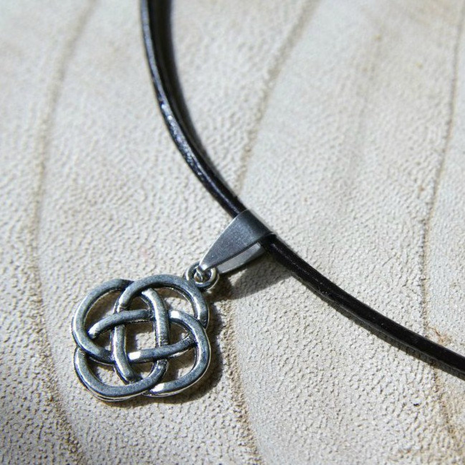 Celtic Knot Tiny Trinity Charm Necklace Celtic Knot Triquetra | Etsy