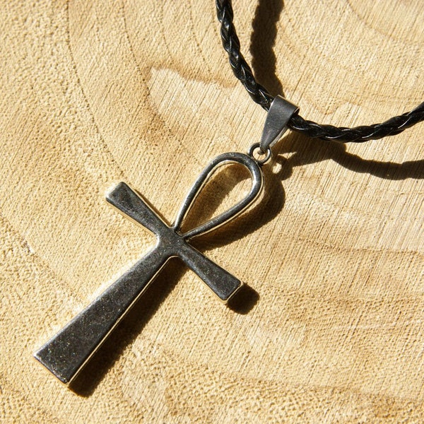 Pendentif Croix Ankh égyptien, Personnalisé ce Collier homme talisman de protection, bijoux religieux pagan cadeau pour lui