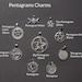 Pentacle charms Necklace Personalized, Pentagram charm Evil eye Talisman protection occult jewelry gift for men, Spiritual Sacred Geometry 