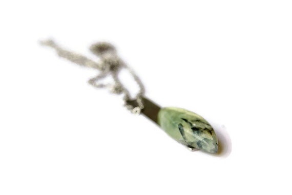 Prehnite ∞ Unconditional Love, Healing Crystal, Prediction stone, Gemini Birthstone, Heart chakra ∞ Gemstone Pendant Cabochon, Gift for Her