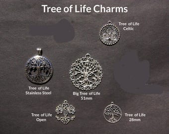 Tree of Life charms is a sacred geometry amulet Pendants, talisman spiritual necklace, chakra meditation Jewelry friendship gift