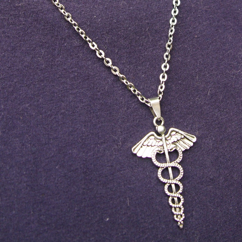 Caduceus necklace Gifts for nurses Medical Symbol Pendant Etsy
